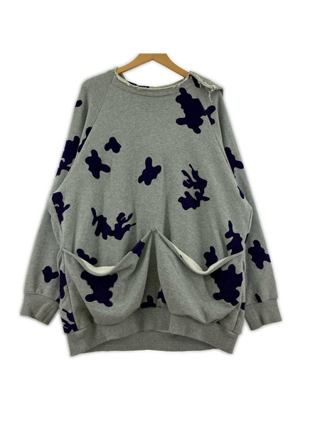 パーカー RANDY ERNST BIG POCKET HOODIE グレー 2