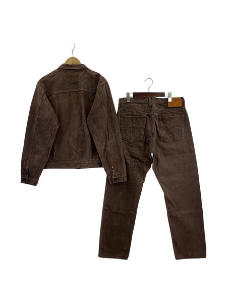 prayers69光沢デニムセットアップ セットアップ STUDIO D'ARTISAN 奄美泥染 デニムセットアップ 42