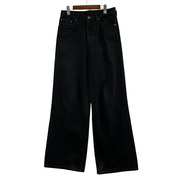 UNUSED DENIM WIDE PANTS リメイクデニムパンツ サイズ3 ブラック UW1157