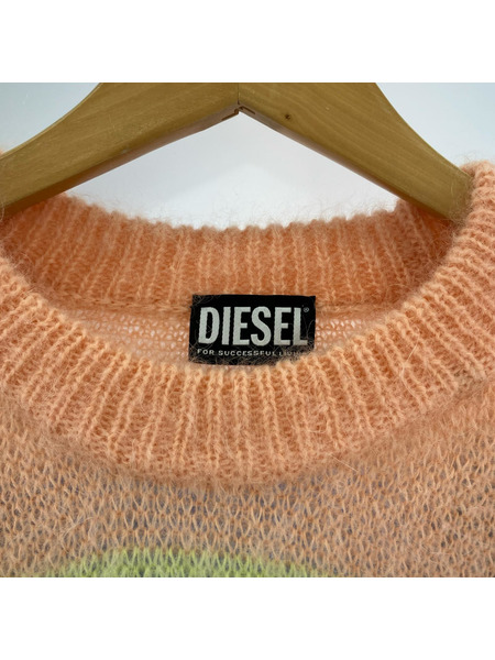 DIESEL ニット・セーター マルチカラーモヘアニット/M/GRN
