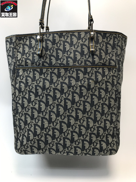 Christian Dior クリスチャンディオール トロッター トートバッグ シミあり グレー ブルー
