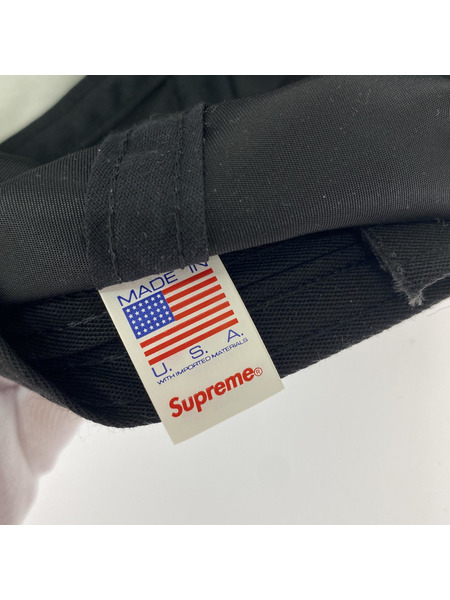 Supreme キャップ 23AW Enamel Logo 6-panel Black