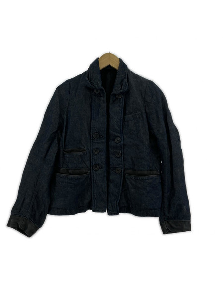 Needles デニムジャケット レザー切替