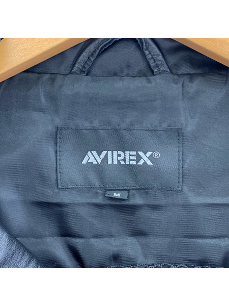 AVIREX HOODED COMBAT RIDERS コンバットライダース M 黒 6101060