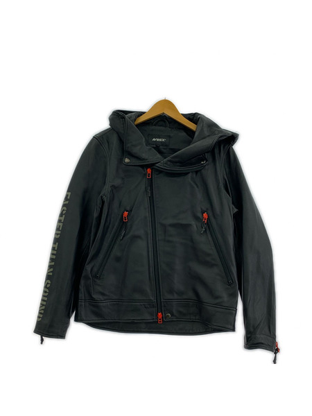 AVIREX HOODED COMBAT RIDERS コンバットライダース M 黒 6101060