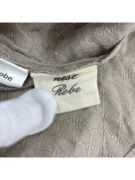 nest Robe 長袖Tシャツ・カットソー リネン ベージュ
