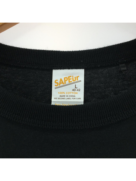 SAPeur 半袖Tシャツ・カットソー ロッドマン Tee 黒