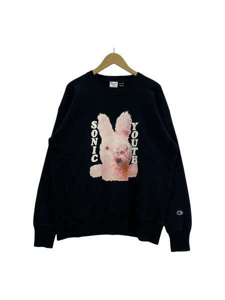 Champion スウェット・トレーナー Champion×SONIC YOUTH  L 黒