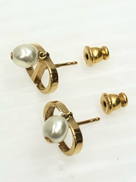 CHRISTIAN DIOR Petit CD ピアス ゴールド