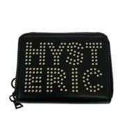 HYSTERIC GLAMOUR 小銭入レ・コインケース ロゴスタッズ ラウンドジップミニウォレット