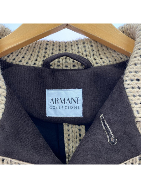 ARMANI COLLEZIONI ダウンジャケット ニット ダウンジャケット ベージュ 44[値下]