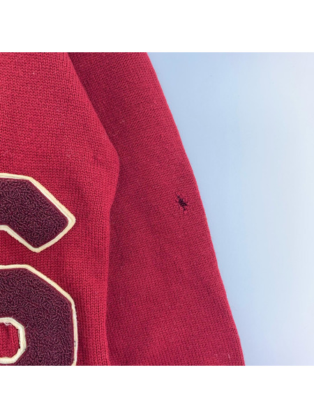 60s CHEERLEADER レタードカーディガン 40 赤[値下]