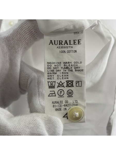 AURALEE 長袖シャツ 23SS WASHED FINX TWILL BIG SHIRT 4[値下]