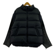 UNDERCOVER ジャケット 24AW USED加工 レザースリーブダウンジャケット (4) 黒