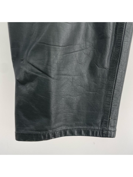 5351 POUR LES HOMMES パンツ レザーストレートパンツ 黒