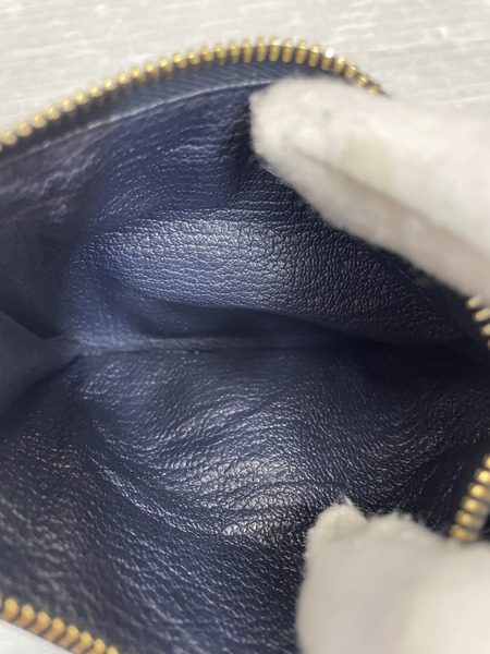 miumiu レザーカードコインケース 紺[値下]