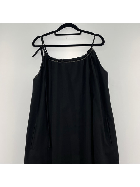 Y's ノースリーブワンピース キャミワンピース/黒