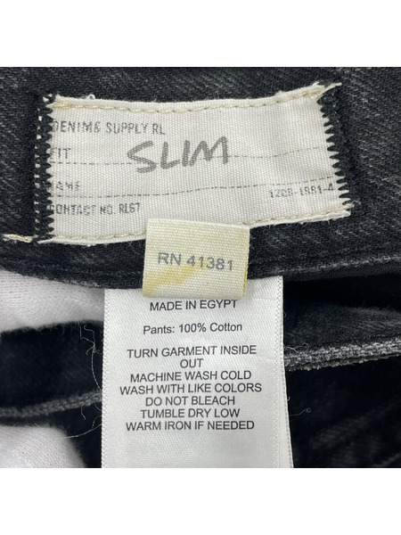 DENIM ＆ SUPPLY ダメージ加工 ブラックデニム