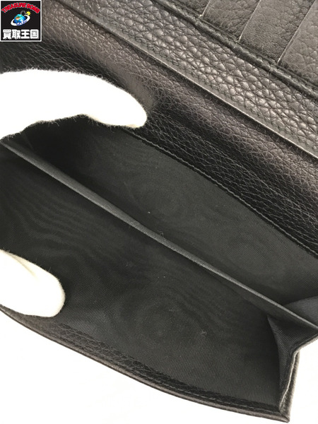 GUCCI 長財布 インターロッキングG レザー 黒