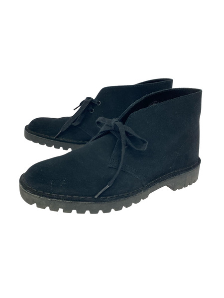 Clarks ブーツ Desert Boot スエード 黒 26.0cm