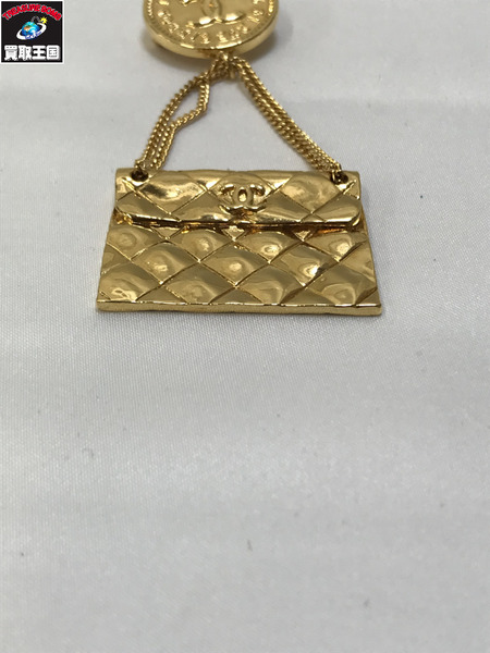  CHANEL シャネル マトラッセバック型 コイン ブローチ 