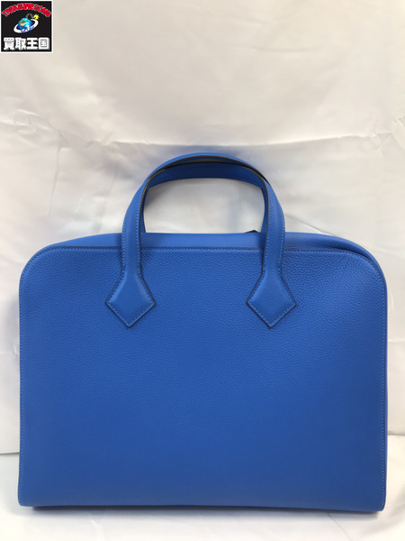 HERMES エルメス ヴィクトリアライト　38　ビジネスバッグ ハンドバック ブルー