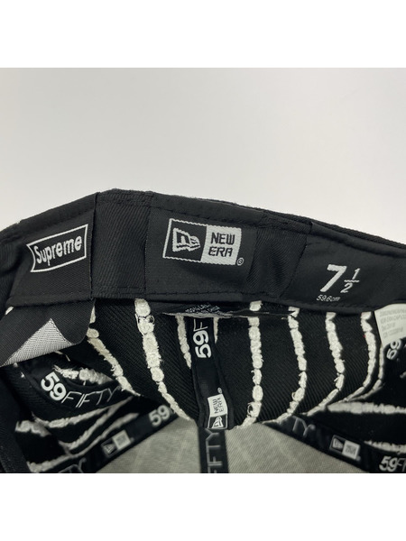 Supreme キャップ ×NEW ERA 19SS Text Stripe New Era Cap[値下]