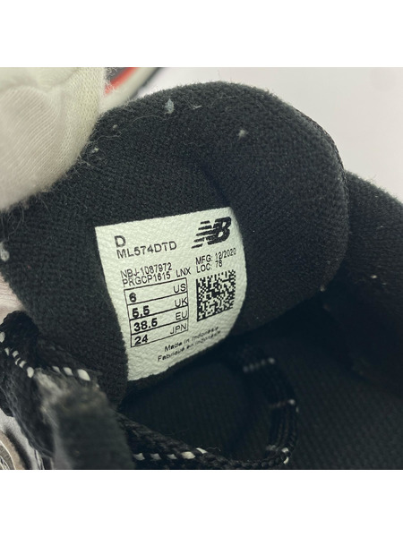 NEW BALANCE スニーカー ML574DTD BLK 24.0cm