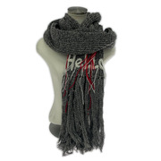 DAIRIKU 21AW Hand Embroidery Fringe Long Muffler グレー