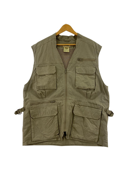 L.L.Bean ジレ・ベスト 90s サファリベスト カーキ L[値下]