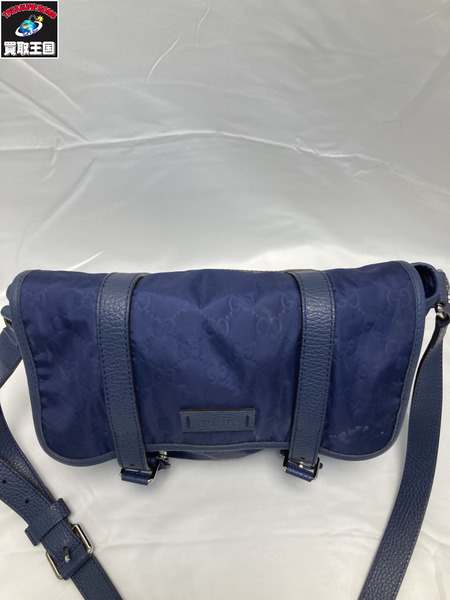 GUCCI GGナイロン ショルダーバッグ 510335 グッチ ブルー