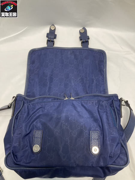 GUCCI GGナイロン ショルダーバッグ 510335 グッチ ブルー