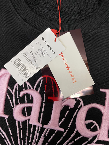 Mardi Mercredi ロゴ刺繍スウェット F ブラック[値下]