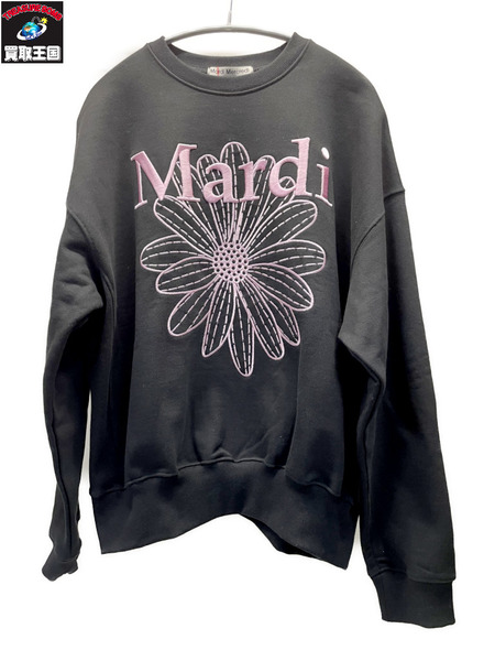 Mardi Mercredi ロゴ刺繍スウェット F ブラック[値下]