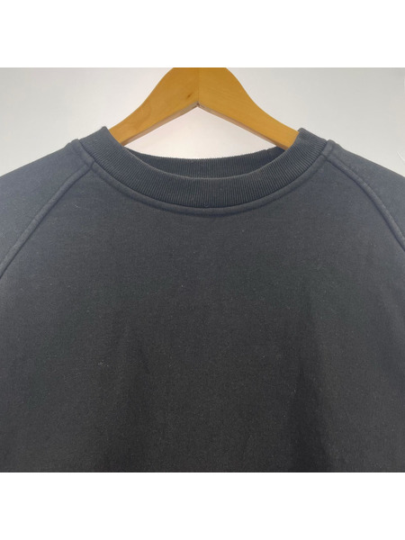 COMOLI スウェット・トレーナー 24SS コットン裏毛 クルーネック 黒 (3)