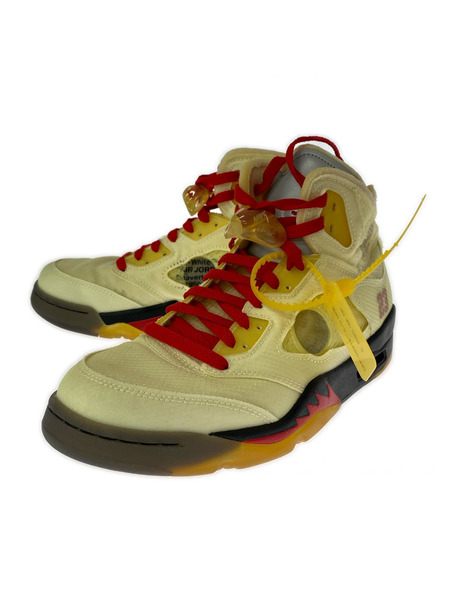 NIKE スニーカー OFFWHITE AIR JORDAN 5 RETRO SAIL 26.5cm