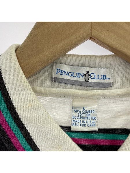 OLD・VINTAGE ポロシャツ 90s PENGUIN CLUB USA製 ボーダー