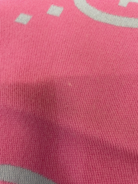 GUCCI GG柄 シルク混 ラムウールマフラー ピンク×ライトブルー