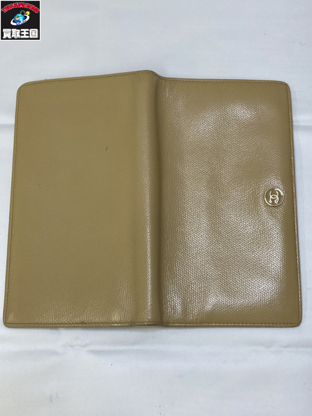 CHANEL シャネル ココボタン　長財布 サイフ ベージュ