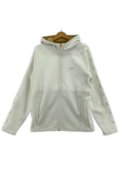 HUGO BOSS パーカー（ジップアップ） 白　L