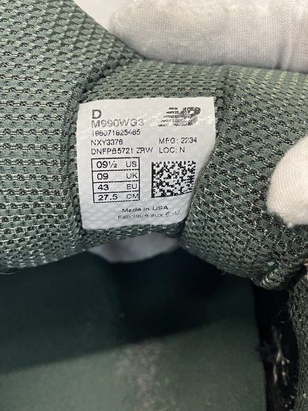 NEW BALANCE M990WG3 27.5 ブラウン