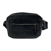 BURBERRY 8017722 Monogram Leather Crossbody Bag 黒