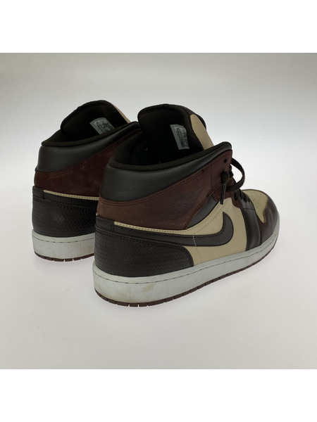 NIKE スニーカー AIR JORDAN 1 MID SE　ブラウン　29.5cm