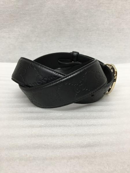 GUCCI　インターロッキング Gバックル レザーベルト
