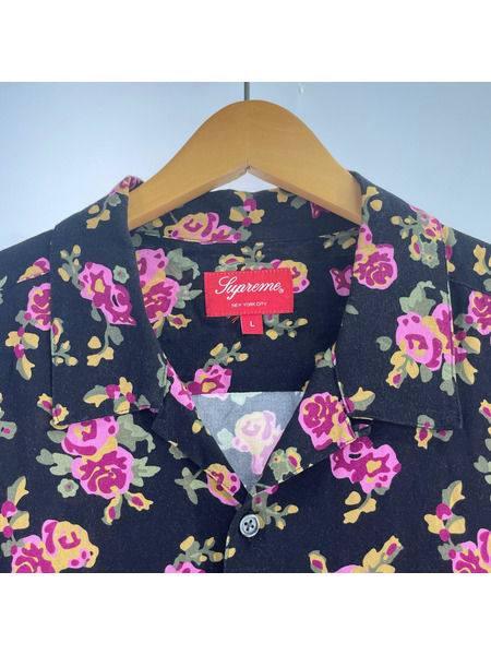 Supreme Floral Rayon S/S Shirt L 黒