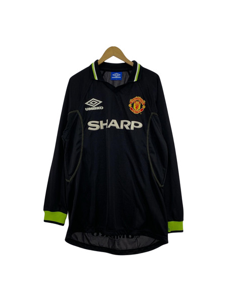 umbro 98/99 マンチェスターU 3rd L/Sユニフォーム L ブラック ネーム無シ[値下]