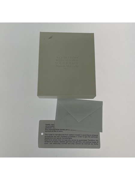 MAISON MARGIELA 札入レ・マネークリップ レザー マネークリップ ベージュ/ブラック
