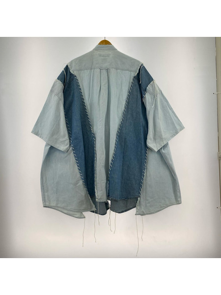 DISCOVERED NEWSED 解体再構築 リメイクデニムシャツ F DC NS-B2SH