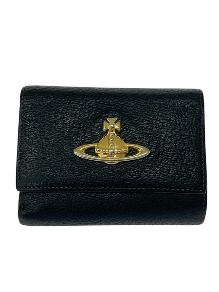 Vivienne Westwood コンパクトウォレット レザー 三ツ折リ ガマ口 財布 BLK
