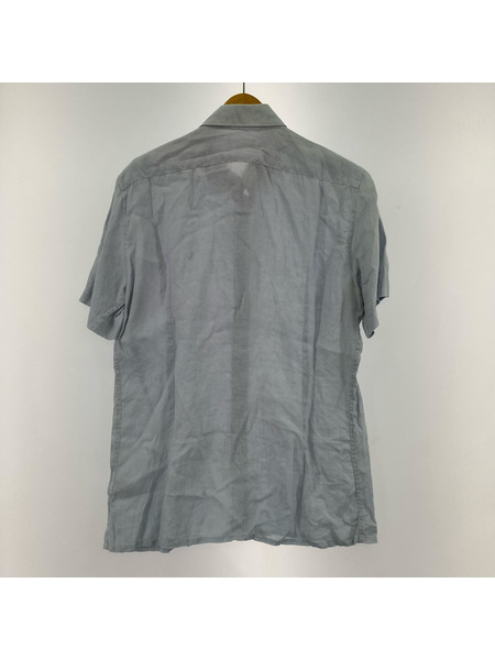 RAF SIMONS 半袖シャツ リネン SSシャツ ブルー